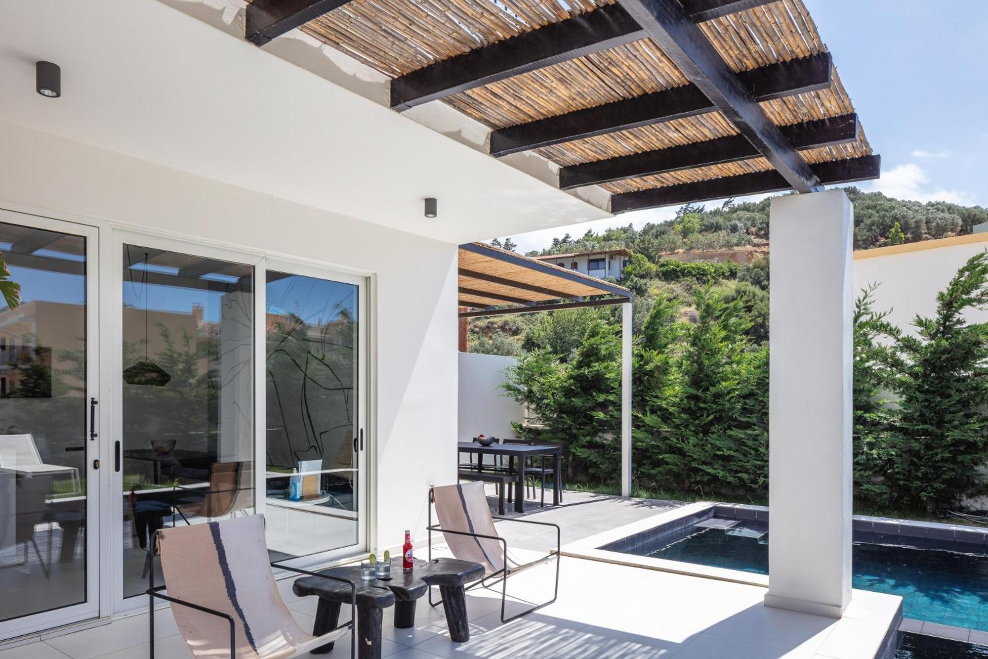 Modern Villa Casa Filo Verde With Private Pool & Bbq,200M From The Beach Plakias Exteriör bild